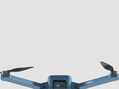 Drones with camera Professional 4K RC quadcopter drones Low-poly 3D model