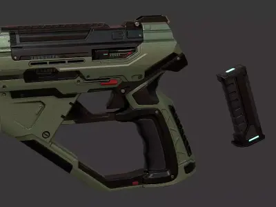 Weapon Low poly  Low-poly 3D model