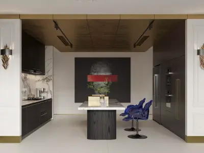    villa interior scenes 3D model order