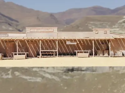 Wild West Town 3D model