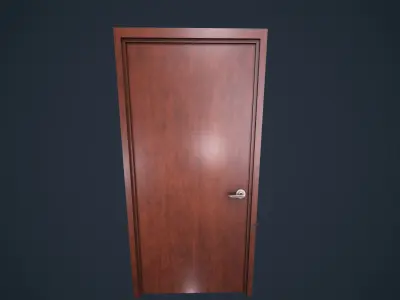 Door Wood M2 HDRP Low-poly 3D model