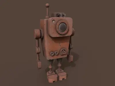 Stylized Witness Robot Low-poly 3D model