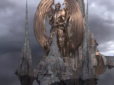 Mothership Colossal Halls Towers 2  3D model