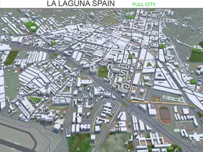 La Laguna Spain 15km Low-poly 3D model