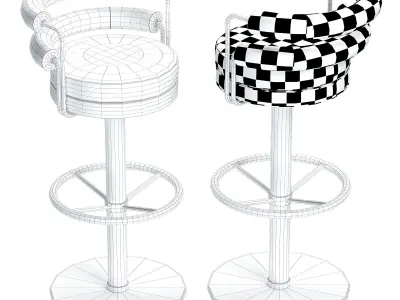BAR CHAIR OTIS II Low-poly 3D model
