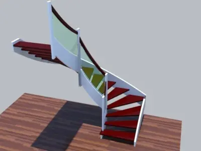 stairs spiral staircase Free 3D model