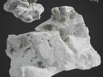 Cliff pack A snow bundle 3D model