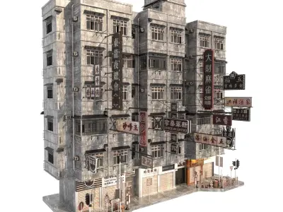 Hong Kong Street V2-1 3D model