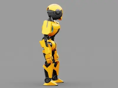 Android V2 rigged character 3D model