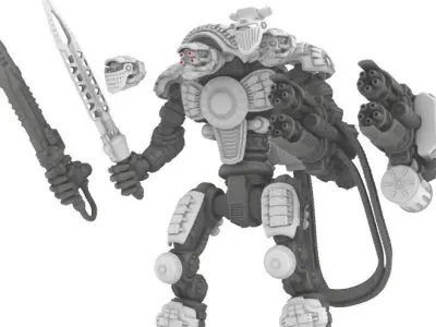 Project Cervantes-28mm Conquistador Main Battle Mecha 3D print model