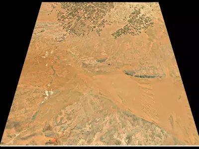 NEOM city topography Saudi Arabia - tile n29 e38 3D model