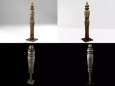 Wooden Sculptures Free 3D model