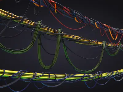 Industrial Wires set 3D model