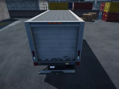 Modern Box Truck unity asset Low-poly 3D model