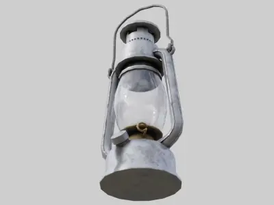 Oil Lamp 1B Low-poly 3D model