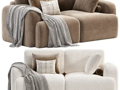 Bonent Sofa Low-poly 3D model