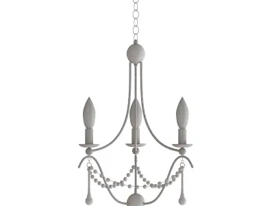 METRO chandelier with beads hanging from it 3D model
