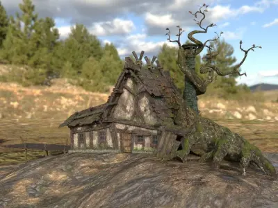 Old House Low-poly 3D model