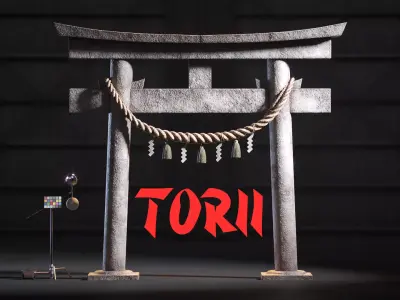 Japanese Shinto Torii 3D model