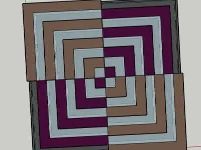 The Maze square block Low-poly 3D model