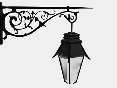 Wall Lamp Low-poly 3D model 3