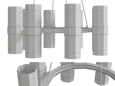 Piper Chandelier by Anthropologie low poly 3d model Low-poly 3D model