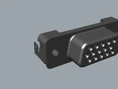 VGA cable interface 3D  model 3D print model