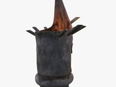 Fireplace  head dark 3D model