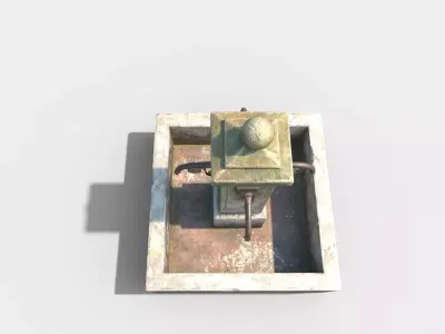 Old Ancient Fountain Low-poly 3D model