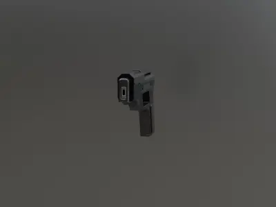 Sci-fi Gun 3D model 9