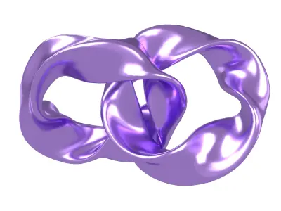 Abstract Ring Shape V2 005 Low-poly 3D model