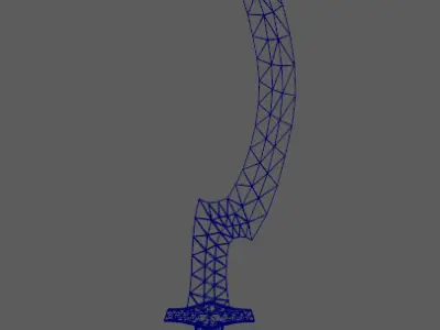 Egyptian Khopesh  Bronze version Low-poly 3D model