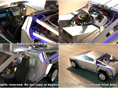 Cybertruck Time Machine 3D print model