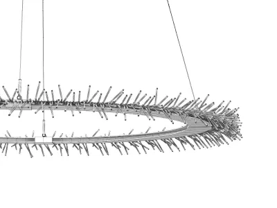 ANEMONE CIRCULAR 37 WIDE GOLD PENDANT 3D model