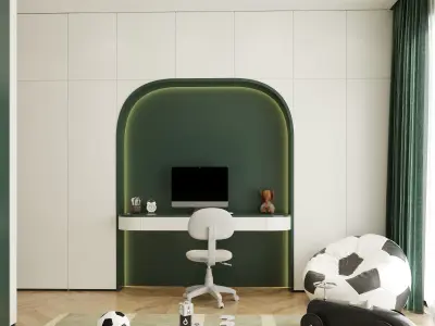 AR-24062 Family House - Kid Bedroom 3D Scene 3D model