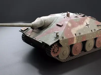 Jagdpanzer 38 Hetzer - WW2 German Tank Destroyer Low-poly 3D model