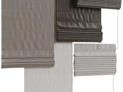 Set of Roman blinds 3 3D model