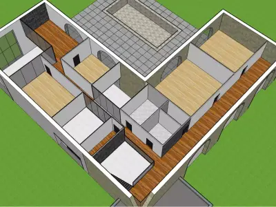 maison spacieuse moderne 3D model