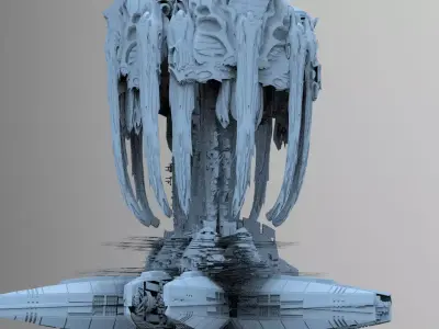 Sci Fi Starfish Pincer Claw Architecture 2  3D model