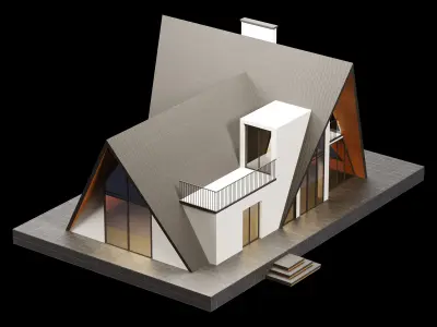 Model villa 05 Low-poly 3D model