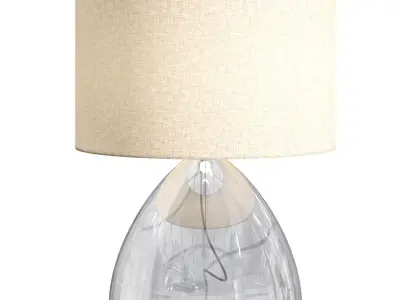 Ansel Glass Table Lamp Low-poly 3D model