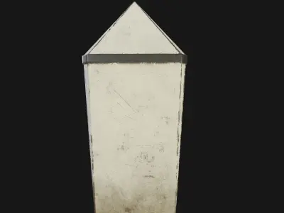 Industrial Trash Can Low-poly 3D model