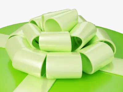 Oval Stylized Gift Box 3D model