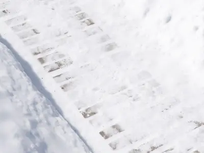 Wooden Path in the Snow 3D model