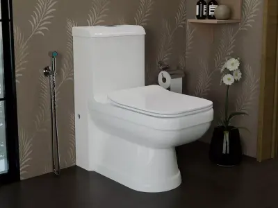 Bathroom Water Closet 01 3D model