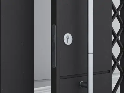 Aluminium door 192 3D model