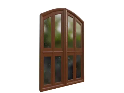 Classic Style Wooden Window 3D model