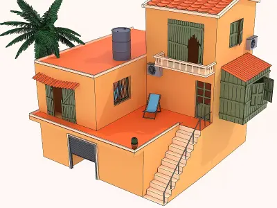 Eastern Style House 3D model