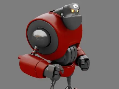 Crazy Frog Robot  rigged character 3D model