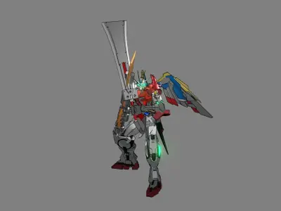 Attacker Gundam 25 A 3D model